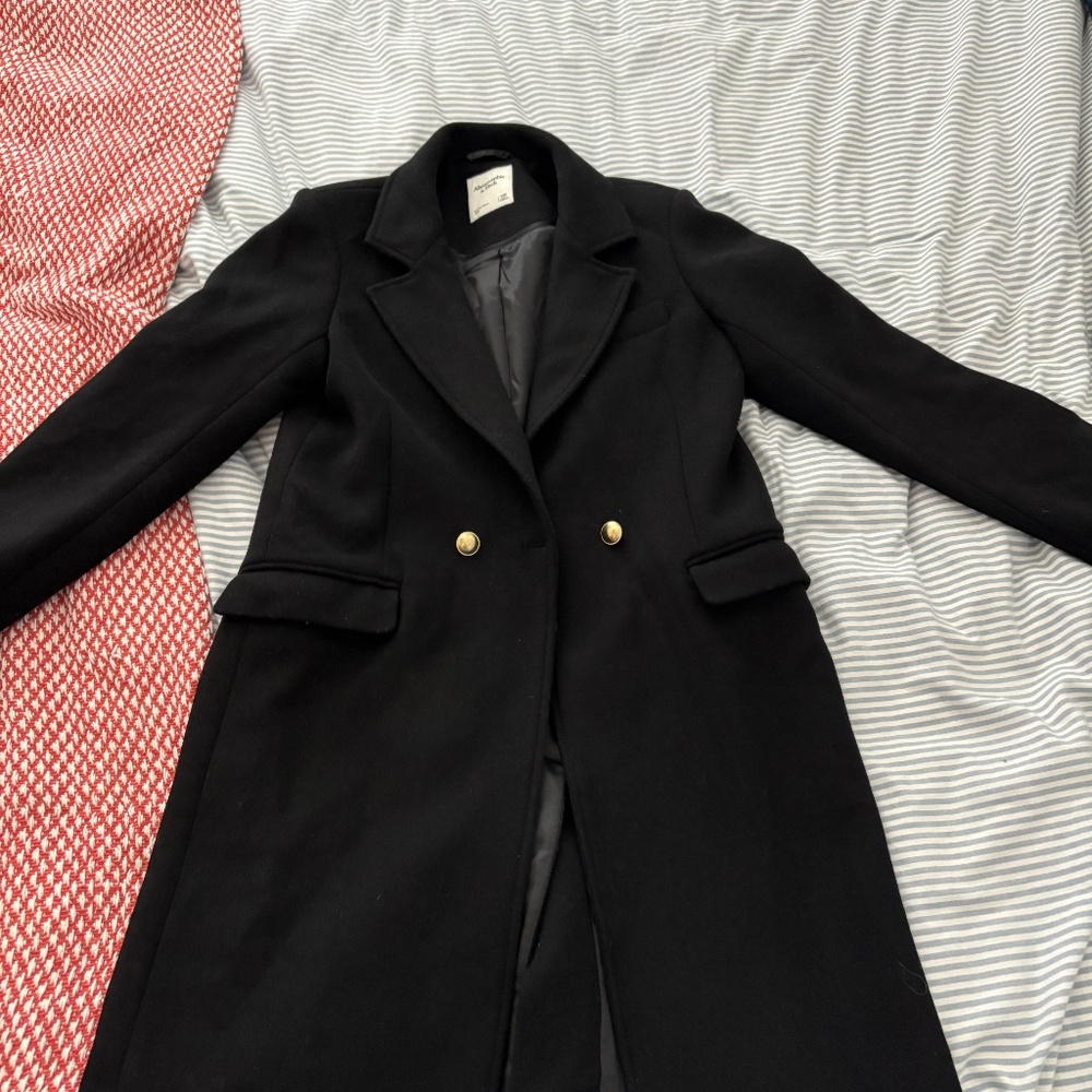 Abercrombie & Fitch women’s xs petite black wool coat